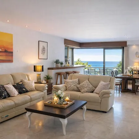 Ocean Bliss Ii- Panoramic Sea View - 20m To - 2 Swimming Pools - Private Parking 公寓 *